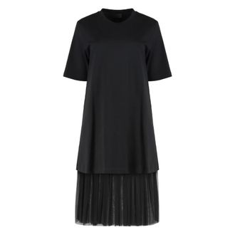 Moncler Kleedjes, Dames, Zwart, M, Katoen, Katoen en Tule Jurk