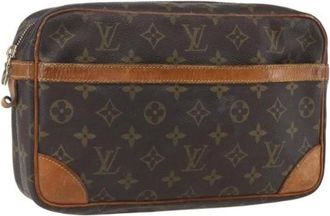 Louis Vuitton Pre-owned Clutches, female, Brown, Size: ONE SIZE Pre-owned Canvas Clutch