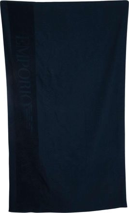 Emporio Armani Strandhanddoek Met Wafelstructuur, Blauw