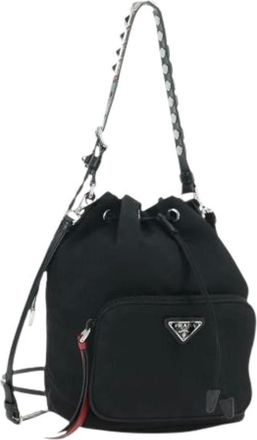 Prada Pre-owned Bucket Bags, female, Black, Size: ONE SIZE Pre-owned Bucket Bag