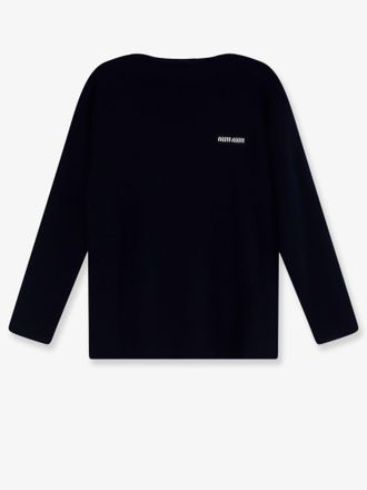 Miu Miu Maglia in lana con logo lettering - MIU MIU - gender_Woman