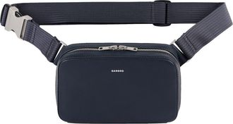 Sandro Small grained leather bag in Navy Blue at Nordstrom, Size Medium