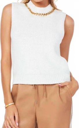Bishop + Young Savoy Chain Detail Sweater Tank In Ivory