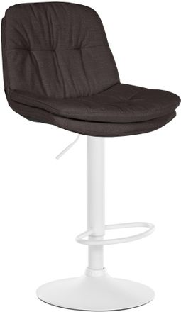 Clp Clp - Taburete De Tela Laurel Gris Oscuro Metal Blanco Mate