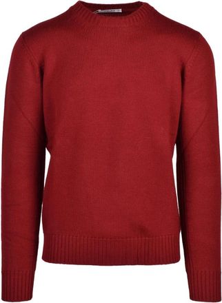 KANGRA Maglione Girocollo - Heren - Ronde hals truien - Rood - L - Wol - Truien & Vesten