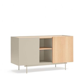 Teulat Aparador 2 puertas 3 cajones internos arena y roble