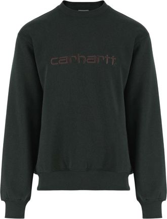 Carhartt Work in Progress Dark Green Logo Sweatshirt