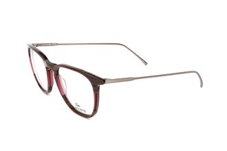 Lacoste Mens 50 mm Striped Burgundy Grey Eyeglasses L2828-604-50