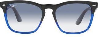 Ray-Ban Steve 54mm Square Sunglasses in Clear/Blue at Nordstrom Rack