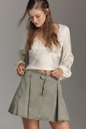 Pilcro Pleated Utility Skort