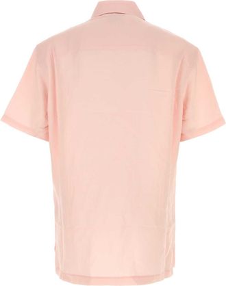 Casablanca Mens Pink Viscose Blend Shirt Exterior: Linen Maglieria Sweater