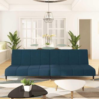 vidaXL Devenirriche - Sof&aacute; Cama De 2 Plazas Terciopelo Azul Vidaxl