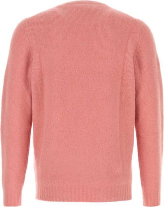 Fedeli Mens Cocktail Sweater Pink Virgin Wool Nylon