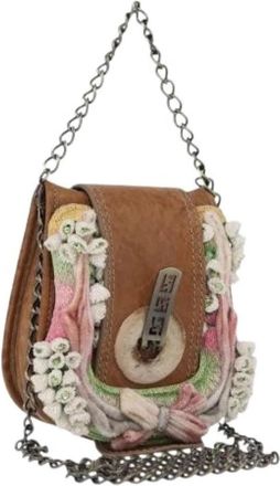 Fendi Pre-owned Mini Schoudertas - Dames - Vintage Mini Tas - Bruin - ONE Size - Leer - Vintage