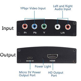 OEM Convertidor Ypbpr A Hdmi 1080p Hd Con Sincronizaci&oacute;n De V&iacute;deo Y Audio (8,8 X 7,5 X 2,5 Cm)