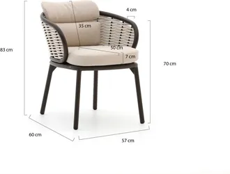 Apple Bee + 10% kassakorting | Apple Bee Pine Key/Zanzibar Deens Ovaal 220cm dining tuinset 7-delig