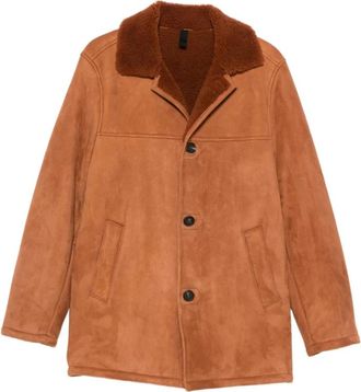 Tagliatore Griffith Shearling Jacket - Heren - Leren en Su&egrave;de Jassen - Bruin - M - Jassen