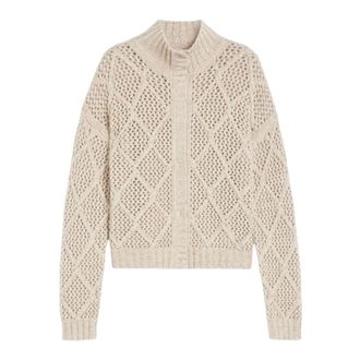 Max Mara Truien & Vesten, Dames, Beige, S, Wol, Ghinea Cardigan