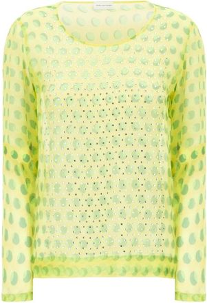 Dries Van Noten Blouse - Dames - Blouses - Geel - XS - Overhemden