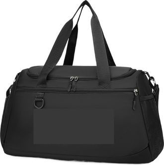 Generic Compatible For Large capacity travel bag, sports fitness backpack, with independent shoe cabinet, zipper closure, suitable(Black)