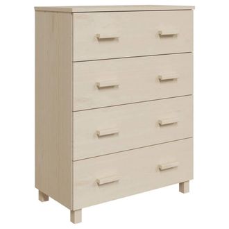 Berkfield Home Sideboard HAMAR Honey Brown 79x40x103.5 cm Solid Wood Pine in Light Beige