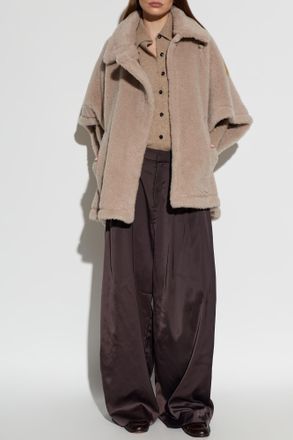 Max Mara Wool Poncho Tebe, Womens, Beige