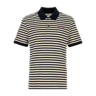 Alexander McQueen Alexander McQueen, Polo Shirts, male, Blue, Size: M Striped Polo Shirt