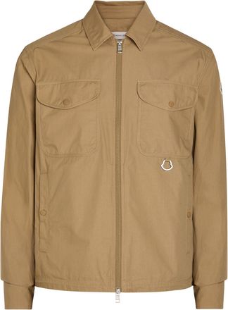 Moncler Cotton-poplin Overshirt - Tan - Xxl