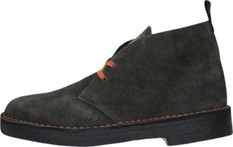 Clarks Groene Desert Boots voor Heren - Heren - Veterlaarzen - Groen - 40 EU - Wol - Schoenen
