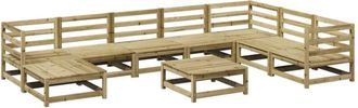 vidaXL 9 Piece Garden Sofa Set Impregnated Wood Pine vidaXL