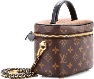 Louis Vuitton Vanity Handbag Reverse Monogram Canvas PM satchel - women - Fabric - One Size - Brown