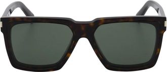 Saint Laurent Sunglasses, unisex, Black, Size: 59 MM Square Sunglasses in Havana Tortoise