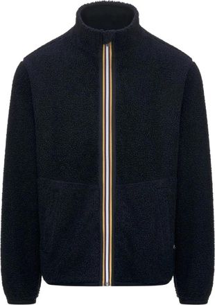 K-Way Pascal Sherpa Polar Reversible Jacket - Heren - Vesten met rits - Blauw - S - Polyester - Hoodies & sweatvesten