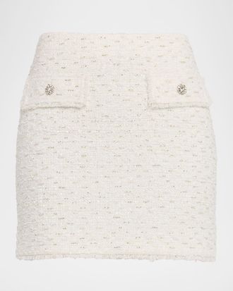 Generation Love Ava Embellished Tweed Mini Skirt