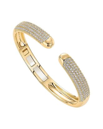 Liv Oliver 18K Plated Cz Modern Bangle Bracelet