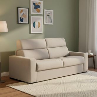 Dmora Sof&aacute; Cama 3 Plazas Orsola, Sof&aacute; Convertible Para Sal&oacute;n, Acolchado, Desenfundable, Calidad 100% Made In Italy, 220x95 H100 Cm, T&oacute;rtola - Dmora