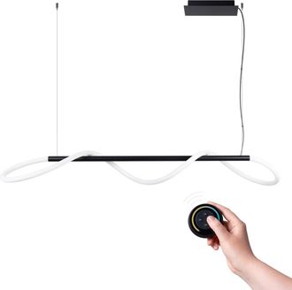 Thoro L&aacute;mpara de techo negro aluminio alt. 160 cm