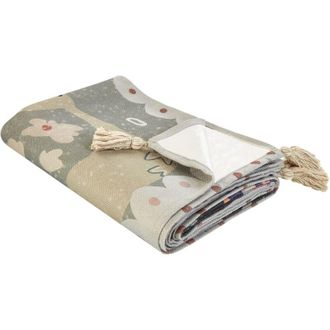 Beliani Beliani - Manta De P&iacute;cnic Para Exterior Con Correa Tejido Patr&oacute;n De Flores 150 X 200 Cm Multicolor Bandowali