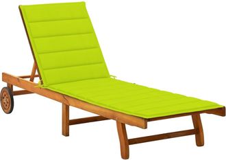 vidaXL Vidaxl - Tumbona De Jard&iacute;n Con Coj&iacute;n Madera Maciza De Acacia