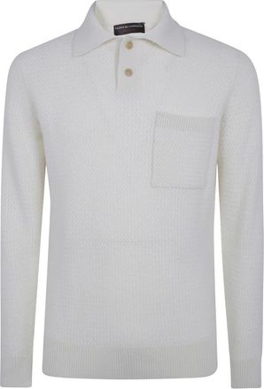 FILIPPO DE LAURENTIIS Polo Trui - Heren - Polos - Wit - M - Wol - Tops