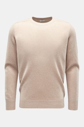 Braun Hamburg Men - Cashmere crew neck jumper beige