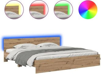 vidaXL Bed Frame Artisan Oak 200 x 200 cm Engineered Wood vidaXL