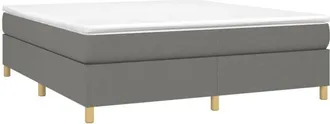 vidaXL Box Spring Bed Frame Dark Grey Super King Fabric (UK/IE/FI/NO only) vidaXL