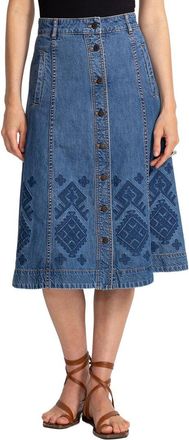Johnny Was The Panel Denim Skirt
