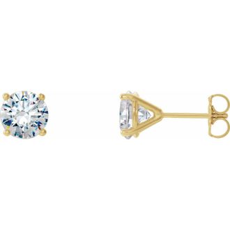 Diamond2Deal 1/2ct Lab-Grown Diamond Stud Earrings Clarity VS, Color F-G, 14k Gold