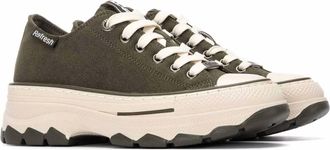 Refresh Womens Lace-Up Sneakers In Khaki