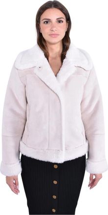 MC2 Saint Barth Shearling Jacket - Dames - Jassen - Beige - M - Jassen