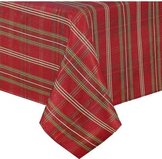 Elrene Shimmering Plaid Tablecloth