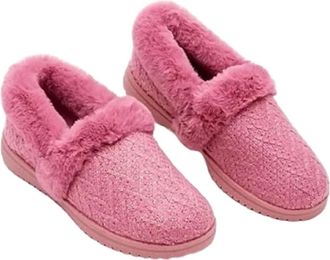 Skechers Cozy Lite Sparkle Knit Slippers Sweet Walk A459529 Mauve