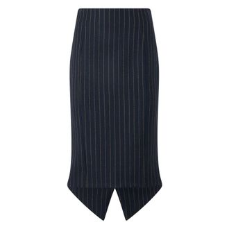 Moschino Gonna Pencil With Split - female - Moschino - Midi Skirts - Blue - XS - Skirts